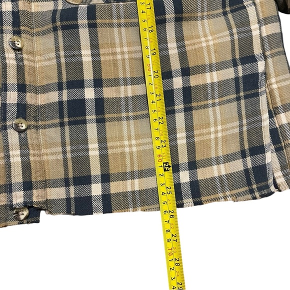 Vintage Fieldmaster Heavyweight Distressed Men Flannel Long Sleeve Shirt Sz S - Picture 5 of 7